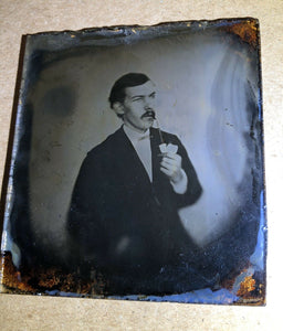 Photographer Asa Haines Self Portrait Taken with Cigar Box Camera - Rare