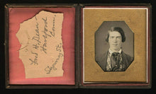 Load image into Gallery viewer, Young Man with Heart Shaped Tie Pin - John Plumbe Case, 1/6 Daguerreotype
