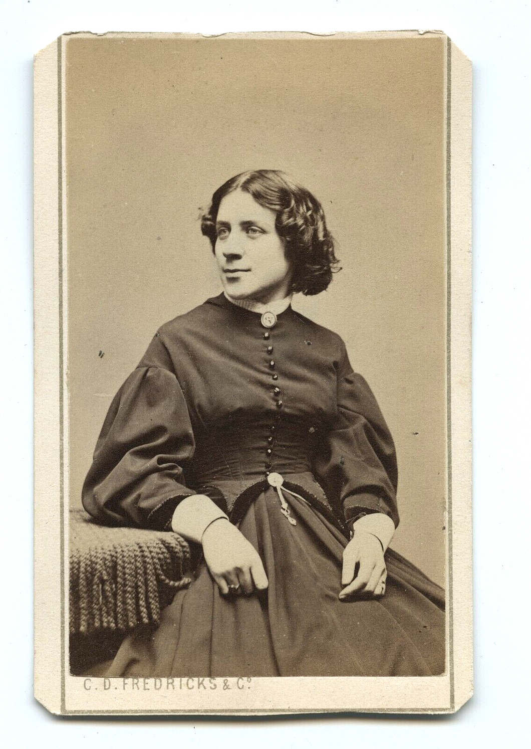 Anna Dickinson Abolitionist Suffragette 1860s by Fredricks + Civil War Tax Stamp