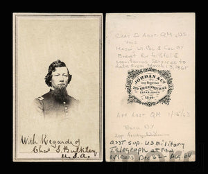 Signed ID'd Civil War Soldier + Western Union Telegraph Expedition Leader 1860s