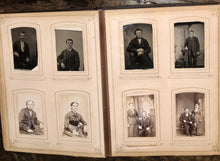 Load image into Gallery viewer, Big Leather Album 101 Antique Photos New York Pennsylvania 1860s 1870s 1880s IDs
