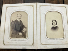 Load image into Gallery viewer, 1860s Photo Album ID&#39;d CDV Tintype Photos Michigan Massachusetts Photographer?
