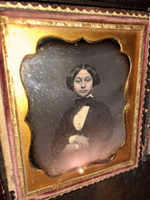 Load image into Gallery viewer, three 1/6 daguerreotypes of pretty women, one tinted
