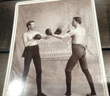 Load image into Gallery viewer, Shirtless Boxers St Louis 1800s Boxing Cabinet Card Photo
