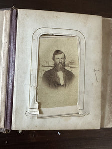 1860s 1870s Photo Album with Tintypes & CDVs Civil War Tax Stamps Ohio Antique