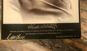 Fine Cab Photo of President Chester A. Arthur by C.M. Bell, Washington D.C. 1882