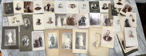 Antique Photos 4lbs Lot Of 65 Cabinet Cards + Large Format 1800s 1900s Minnesota