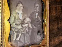 Load image into Gallery viewer, 1/4 Daguerreotype Barefoot Child with Parents - Possible Post Mortem
