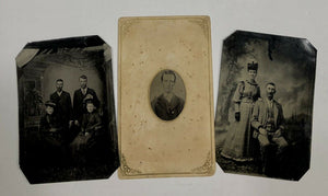 Lot of 3 Antique Campbell Court House Virginia Tintype Photos