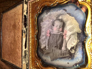 Tinted Post Mortem Daguerreotype, 6th Plate