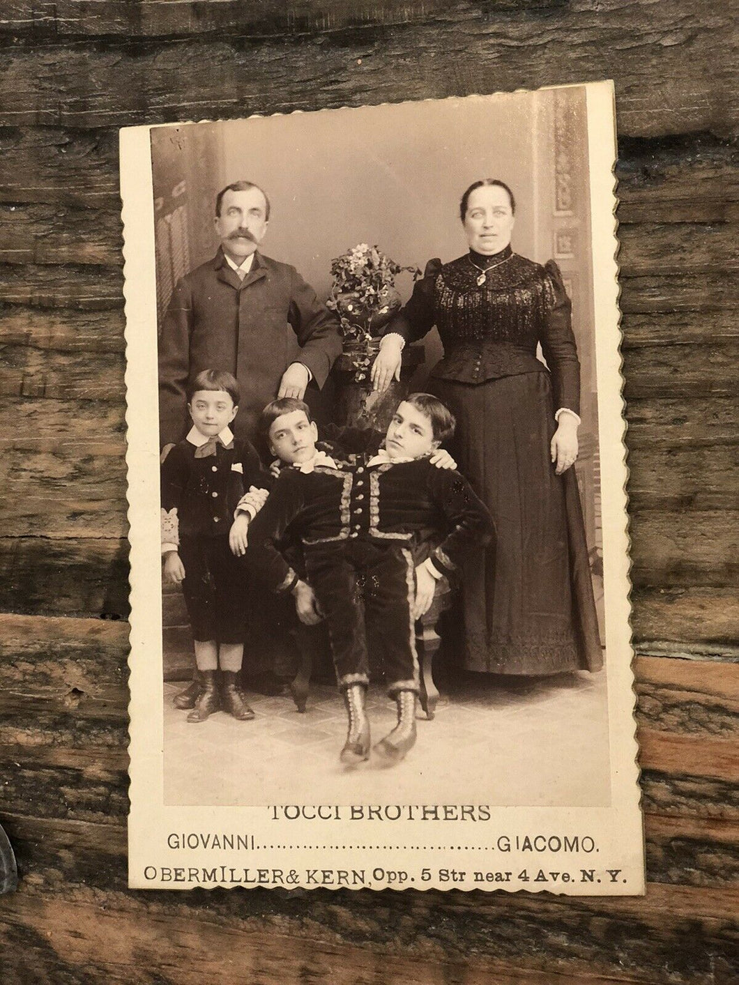 Excellent Example Conjoined Twins TOCCI Brothers with Parents & Little Brother!