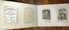 Load image into Gallery viewer, Nice Leather &amp; Brass 1860s Photo Album w&#39; Civil War Soldier &amp; Tax Stamps Boston
