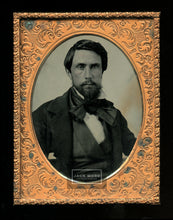 Load image into Gallery viewer, 1/4 Ambrotype Handsome Man Suit Large Tie Beard - Texas / Southwest?
