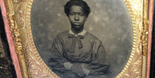 Load image into Gallery viewer, Antique / Slave Era 1860s Tintype Photo Teenage African American Girl
