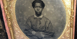 Antique / Slave Era 1860s Tintype Photo Teenage African American Girl