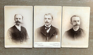 Handsome Victorian Men Big Mustache Lot All Connecticut Antique 1880s Photos