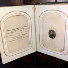 Load image into Gallery viewer, 1860s Photo Album with Antique CDV &amp; Tintype Photos
