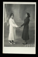 Load image into Gallery viewer, 1920s PERU Girls Women Holding Hands Black &amp; White Dress Old VTG Photo Unusual
