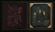 Load image into Gallery viewer, Dated 1847 1840s Daguerreotype Women &amp; Girl Holding Closed Dag, Mourning Group?
