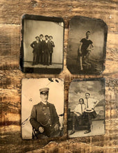 Load image into Gallery viewer, Lot of Tintypes Of men occupational beach friends group
