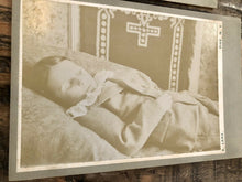 Load image into Gallery viewer, Rare Post Mortem Photo Little Boy on Bed and in his Coffin - Rare Set - Pike NY
