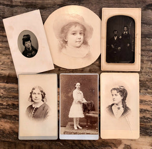 Antique Photo Lot Tintypes CDVs 1860s 1870s