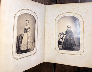 Antique Photo Album 49 Old Photos CDVs Tintype Pennsylvania 1860s 1870s