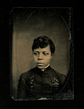 Load image into Gallery viewer, pretty black african american teenage girl young woman beaded dress 1800s photo

