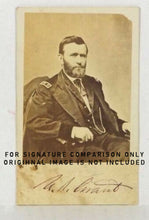 Load image into Gallery viewer, Original CDV Photo Civil War General U.S. Grant Possibly Signed Autograph 1860s

