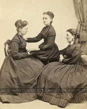 Load image into Gallery viewer, Civil War Era Group of Women, Sisters / Twins? J.W BLACK - Boston Photographer

