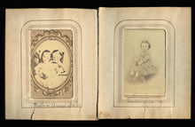 Load image into Gallery viewer, Identified STALEY Children One Holding Cat / Kitten - Tennessee 1860s CDV Photos
