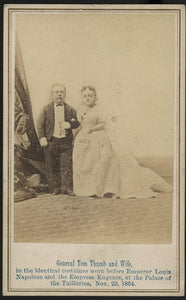 CDV of Tom Thumb and His Wife