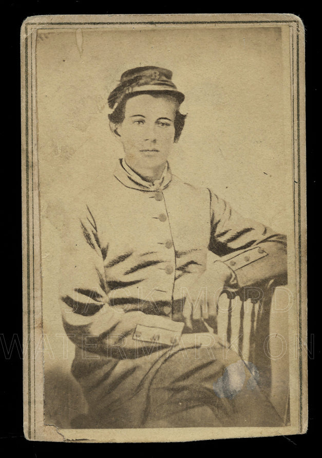 Very Rare CDV of Civil War Soldier Eugene Trask Killed by