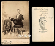 Load image into Gallery viewer, Rare Antique Photo Armless Sideshow Wonder Charles TRIPP - Back Signed with Feet
