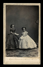 Load image into Gallery viewer, Sideshow Little People Sisters Minnie &amp; Lavinia Warren, 1860s CDV Photo by Brady

