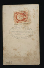 Load image into Gallery viewer, 1860s CDV Man Wearing Hoop Earrings Civil War Tax Stamp

