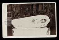 RESERVED Girl in Coffin / Postmortem Cabinet Card Photo / The Thanatos Archive Collection